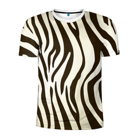 Мужская футболка 3D спортивная с принтом Шкура зебры в Новосибирске, 100% полиэстер с улучшенными характеристиками | приталенный силуэт, круглая горловина, широкие плечи, сужается к линии бедра | Тематика изображения на принте: африка | животные | звери | зебра | фауна