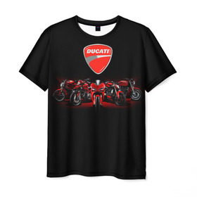 Мужская футболка 3D с принтом Ducati 5 в Новосибирске, 100% полиэфир | прямой крой, круглый вырез горловины, длина до линии бедер | Тематика изображения на принте: ducati | moto | дукати | мото | мотоцикл | мотоциклы