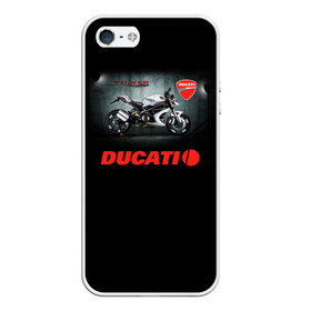 Чехол для iPhone 5/5S матовый с принтом Ducati 4 в Новосибирске, Силикон | Область печати: задняя сторона чехла, без боковых панелей | ducati | moto | дукати | мото | мотоцикл | мотоциклы