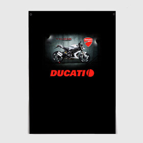 Постер с принтом Ducati 4 в Новосибирске, 100% бумага
 | бумага, плотность 150 мг. Матовая, но за счет высокого коэффициента гладкости имеет небольшой блеск и дает на свету блики, но в отличии от глянцевой бумаги не покрыта лаком | ducati | moto | дукати | мото | мотоцикл | мотоциклы