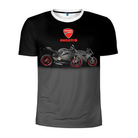 Мужская футболка 3D спортивная с принтом Ducati 2 в Новосибирске, 100% полиэстер с улучшенными характеристиками | приталенный силуэт, круглая горловина, широкие плечи, сужается к линии бедра | ducati | moto | дукати | мото | мотоцикл | мотоциклы