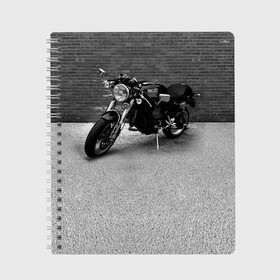 Тетрадь с принтом Ducati 1 в Новосибирске, 100% бумага | 48 листов, плотность листов — 60 г/м2, плотность картонной обложки — 250 г/м2. Листы скреплены сбоку удобной пружинной спиралью. Уголки страниц и обложки скругленные. Цвет линий — светло-серый
 | Тематика изображения на принте: ducati | moto | дукати | мото | мотоцикл | мотоциклы
