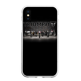 Чехол для iPhone XS Max матовый с принтом Triumph 5 в Новосибирске, Силикон | Область печати: задняя сторона чехла, без боковых панелей | moto | triumph | мотоцикл | мотоциклы | триумф