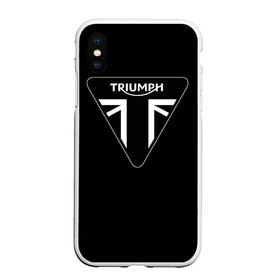 Чехол для iPhone XS Max матовый с принтом Triumph 4 в Новосибирске, Силикон | Область печати: задняя сторона чехла, без боковых панелей | Тематика изображения на принте: moto | triumph | мотоцикл | мотоциклы | триумф