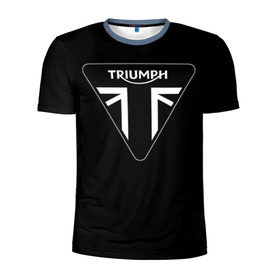 Мужская футболка 3D спортивная с принтом Triumph 4 в Новосибирске, 100% полиэстер с улучшенными характеристиками | приталенный силуэт, круглая горловина, широкие плечи, сужается к линии бедра | Тематика изображения на принте: moto | triumph | мотоцикл | мотоциклы | триумф
