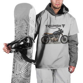 Накидка на куртку 3D с принтом Triumph 2 в Новосибирске, 100% полиэстер |  | moto | triumph | мотоцикл | мотоциклы | триумф