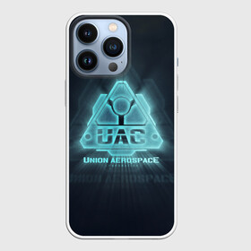 Чехол для iPhone 13 Pro с принтом Union Aerospace corporation в Новосибирске,  |  | doom | uac | дум | космос