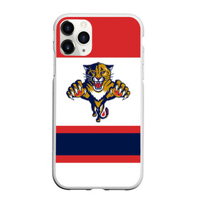 Чехол для iPhone 11 Pro матовый с принтом Florida Panthers white в Новосибирске, Силикон |  | florida panthers | hockey | nhl | нхл | хоккей
