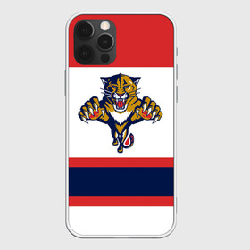 Чехол для iPhone 12 Pro с принтом Florida Panthers white в Новосибирске, силикон | область печати: задняя сторона чехла, без боковых панелей | florida panthers | hockey | nhl | нхл | хоккей