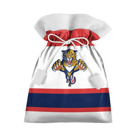 Подарочный 3D мешок с принтом Florida Panthers white в Новосибирске, 100% полиэстер | Размер: 29*39 см | florida panthers | hockey | nhl | нхл | хоккей