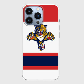 Чехол для iPhone 13 Pro с принтом Florida Panthers white в Новосибирске,  |  | florida panthers | hockey | nhl | нхл | хоккей