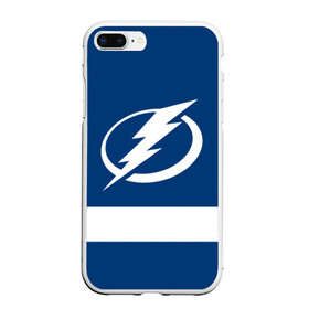 Чехол для iPhone 7Plus/8 Plus матовый с принтом Tampa Bay Lightning в Новосибирске, Силикон | Область печати: задняя сторона чехла, без боковых панелей | Тематика изображения на принте: hockey | nhl | tampa bay lightning | нхл | хоккей