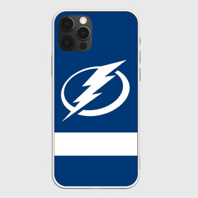 Чехол для iPhone 12 Pro с принтом Tampa Bay Lightning в Новосибирске, силикон | область печати: задняя сторона чехла, без боковых панелей | hockey | nhl | tampa bay lightning | нхл | хоккей