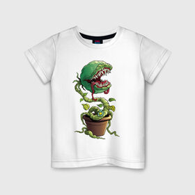 Детская футболка хлопок с принтом Plants vs zombies в Новосибирске, 100% хлопок | круглый вырез горловины, полуприлегающий силуэт, длина до линии бедер | plants | zombies
