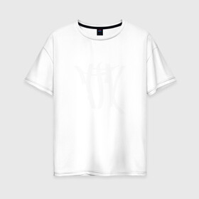 Женская футболка хлопок Oversize с принтом ТГК в Новосибирске, 100% хлопок | свободный крой, круглый ворот, спущенный рукав, длина до линии бедер
 | триагрутрика