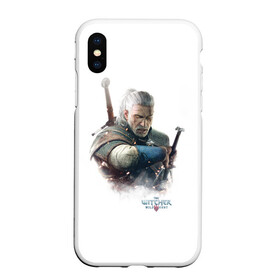 Чехол для iPhone XS Max матовый с принтом The Witcher в Новосибирске, Силикон | Область печати: задняя сторона чехла, без боковых панелей | witcher | ведьмак | геральт