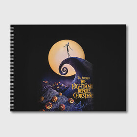 Альбом для рисования с принтом nightmare before christmas в Новосибирске, 100% бумага
 | матовая бумага, плотность 200 мг. | helloween | бертон | бугимен | бугимэн | вампиры | джек скелингтон | доктор филькельштейн | корыто | крыто | кукла | повелитель тыкв | рождество | сhristmas | салли | тим | тим бертон | тыква | хеллоуин | шито