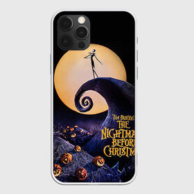 Чехол для iPhone 12 Pro с принтом nightmare before christmas в Новосибирске, силикон | область печати: задняя сторона чехла, без боковых панелей | helloween | бертон | бугимен | бугимэн | вампиры | джек скелингтон | доктор филькельштейн | корыто | крыто | кукла | повелитель тыкв | рождество | сhristmas | салли | тим | тим бертон | тыква | хеллоуин | шито