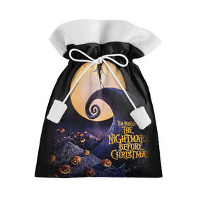 Подарочный 3D мешок с принтом nightmare before christmas в Новосибирске, 100% полиэстер | Размер: 29*39 см | helloween | бертон | бугимен | бугимэн | вампиры | джек скелингтон | доктор филькельштейн | корыто | крыто | кукла | повелитель тыкв | рождество | сhristmas | салли | тим | тим бертон | тыква | хеллоуин | шито