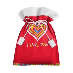 Подарочный 3D мешок с принтом Милое сердечко в Новосибирске, 100% полиэстер | Размер: 29*39 см | Тематика изображения на принте: любовь | поцелуй | святой валентин | сердце | счастье | я люблю тебя