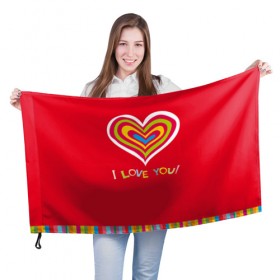 Флаг 3D с принтом Милое сердечко в Новосибирске, 100% полиэстер | плотность ткани — 95 г/м2, размер — 67 х 109 см. Принт наносится с одной стороны | любовь | поцелуй | святой валентин | сердце | счастье | я люблю тебя