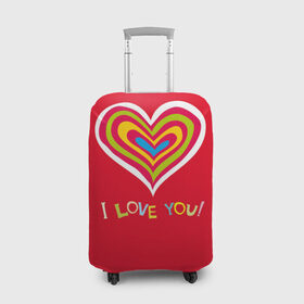 Чехол для чемодана 3D с принтом Милое сердечко в Новосибирске, 86% полиэфир, 14% спандекс | двустороннее нанесение принта, прорези для ручек и колес | любовь | поцелуй | святой валентин | сердце | счастье | я люблю тебя