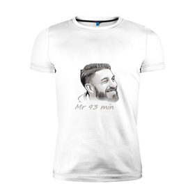 Мужская футболка премиум с принтом Sergio Ramos в Новосибирске, 92% хлопок, 8% лайкра | приталенный силуэт, круглый вырез ворота, длина до линии бедра, короткий рукав | Тематика изображения на принте: 