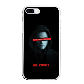 Чехол для iPhone 7Plus/8 Plus матовый с принтом Mr Robot в Новосибирске, Силикон | Область печати: задняя сторона чехла, без боковых панелей | fsociety | mr robot | анонимус | мистер робот