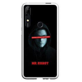 Чехол для Honor P Smart Z с принтом Mr Robot в Новосибирске, Силикон | Область печати: задняя сторона чехла, без боковых панелей | fsociety | mr robot | анонимус | мистер робот