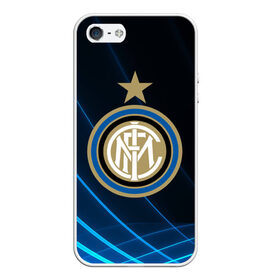 Чехол для iPhone 5/5S матовый с принтом Inter Milan в Новосибирске, Силикон | Область печати: задняя сторона чехла, без боковых панелей | inter | milan | интер | италия | милан | футбол | футболист