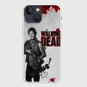 Чехол для iPhone 13 mini с принтом The Walking Dead в Новосибирске,  |  | Тематика изображения на принте: the walking dead | америка | апокалипсис | глен | дерил | зомби | карл | кровь | рик | сша | ходячие мертвецы