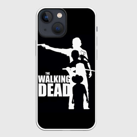 Чехол для iPhone 13 mini с принтом The Walking Dead в Новосибирске,  |  | Тематика изображения на принте: the walking dead | америка | апокалипсис | глен | дерил | зомби | карл | кровь | рик | сша | ходячие мертвецы