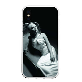 Чехол для iPhone XS Max матовый с принтом Lady Gaga в Новосибирске, Силикон | Область печати: задняя сторона чехла, без боковых панелей | Тематика изображения на принте: american horror story | американская история ужасов
