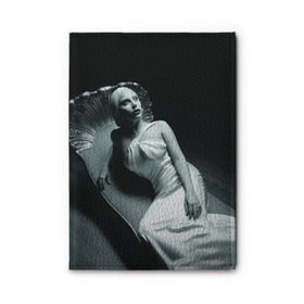 Обложка для автодокументов с принтом Lady Gaga в Новосибирске, натуральная кожа |  размер 19,9*13 см; внутри 4 больших “конверта” для документов и один маленький отдел — туда идеально встанут права | Тематика изображения на принте: american horror story | американская история ужасов