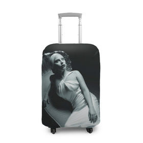 Чехол для чемодана 3D с принтом Lady Gaga в Новосибирске, 86% полиэфир, 14% спандекс | двустороннее нанесение принта, прорези для ручек и колес | american horror story | американская история ужасов