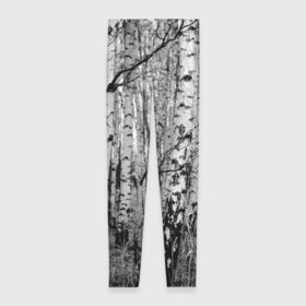 Леггинсы 3D с принтом Березовая роща в Новосибирске, 80% полиэстер, 20% эластан | Эластичный пояс, зауженные к низу, низкая посадка | Тематика изображения на принте: birch | birch grove | black   white | forest | photo | trees | березовая | березы | деревья | лес | роща | фото | черно   белое