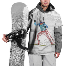 Накидка на куртку 3D с принтом Спортсмен биатлонист в Новосибирске, 100% полиэстер |  | biathlon | биатлон | гонка | зимний спорт | кубок мира | олимпиада | спорт | спринт | чемпионат | чемпионат мира | эстафета