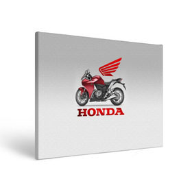 Холст прямоугольный с принтом Honda 2 в Новосибирске, 100% ПВХ |  | honda | moto | мото | мотоцикл | мотоциклы | хонда