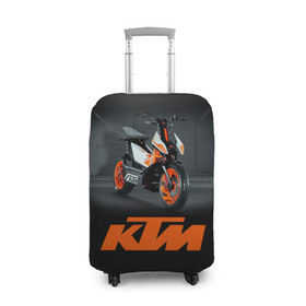Чехол для чемодана 3D с принтом KTM 2 в Новосибирске, 86% полиэфир, 14% спандекс | двустороннее нанесение принта, прорези для ручек и колес | ktm | moto | катээм | ктм | мото | мотоцикл | мотоциклы