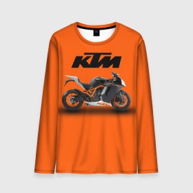 Мужской лонгслив 3D с принтом KTM 1 в Новосибирске, 100% полиэстер | длинные рукава, круглый вырез горловины, полуприлегающий силуэт | ktm | moto | катээм | ктм | мото | мотоцикл | мотоциклы