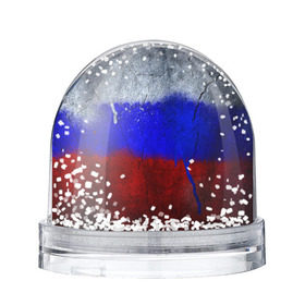 Снежный шар с принтом Триколор (Краской на земле) в Новосибирске, Пластик | Изображение внутри шара печатается на глянцевой фотобумаге с двух сторон | russia | белый | красный | российский флаг | россия | синий | триколор