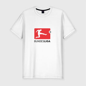 Мужская футболка премиум с принтом Бундеслига в Новосибирске, 92% хлопок, 8% лайкра | приталенный силуэт, круглый вырез ворота, длина до линии бедра, короткий рукав | bundesliga | бавария | боруссия | германия | футбол