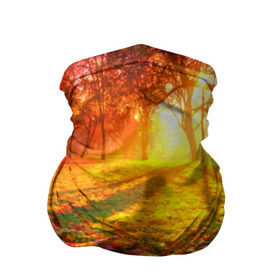 Бандана-труба 3D с принтом Осень в Новосибирске, 100% полиэстер, ткань с особыми свойствами — Activecool | плотность 150‒180 г/м2; хорошо тянется, но сохраняет форму | autumn | bright | colors | forest | trees | деревья | краски | лес | лучи | осень | солнце | цвета | яркие