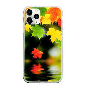 Чехол для iPhone 11 Pro матовый с принтом Осень в Новосибирске, Силикон |  | Тематика изображения на принте: autumn | bright | color | forest | leaves | maple | paint | reflection | river | trees | деревья | клён | краски | лес | листья | осень | отражение | река | цвета | яркие