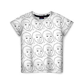 Детская футболка 3D с принтом I Know That Feel Bro в Новосибирске, 100% гипоаллергенный полиэфир | прямой крой, круглый вырез горловины, длина до линии бедер, чуть спущенное плечо, ткань немного тянется | Тематика изображения на принте: мем | мемы