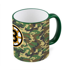 Кружка 3D с принтом Bruins Camouflage в Новосибирске, керамика | ёмкость 330 мл | boston bruins | camouflage | hockey | nhl | нхл | хоккей