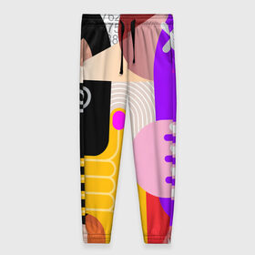 Женские брюки 3D с принтом Abstract-women в Новосибирске, полиэстер 100% | прямой крой, два кармана без застежек по бокам, с мягкой трикотажной резинкой на поясе и по низу штанин. В поясе для дополнительного комфорта — широкие завязки | 