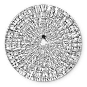Коврик круглый с принтом Хатифнатты в Новосибирске, резина и полиэстер | круглая форма, изображение наносится на всю лицевую часть | moomins | мумми тролль | папа