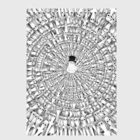 Скетчбук с принтом Хатифнатты в Новосибирске, 100% бумага
 | 48 листов, плотность листов — 100 г/м2, плотность картонной обложки — 250 г/м2. Листы скреплены сверху удобной пружинной спиралью | Тематика изображения на принте: moomins | мумми тролль | папа