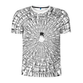 Мужская футболка 3D спортивная с принтом Хатифнатты в Новосибирске, 100% полиэстер с улучшенными характеристиками | приталенный силуэт, круглая горловина, широкие плечи, сужается к линии бедра | Тематика изображения на принте: moomins | мумми тролль | папа